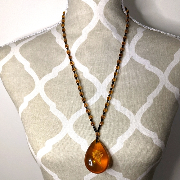 Imitation amber bread necklace - Picture 1 of 4